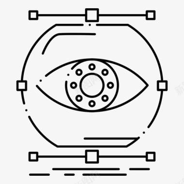 V4视觉概念眼睛图标图标