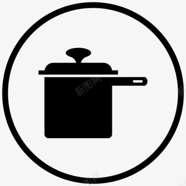 火锅肉丸锅炊具食品图标图标
