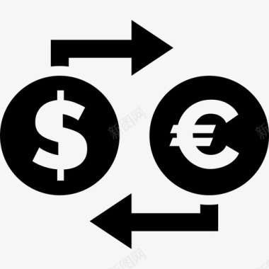贸易货币市场货币贸易外汇交易图标图标
