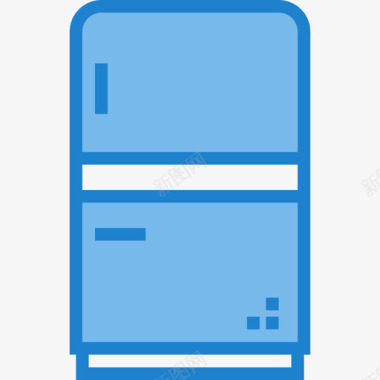 冰箱家用设备5蓝色图标图标