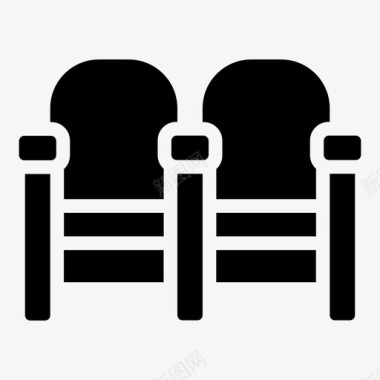 电影座位椅子电影院图标图标