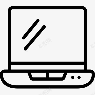 笔记本电脑项目管理10线性图标图标