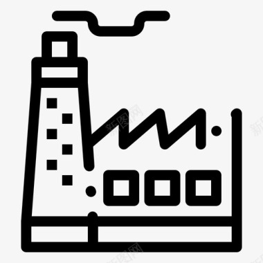 集合背景建筑工厂工业图标图标