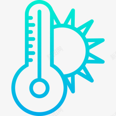 手拿温度计温度计天气192梯度图标图标