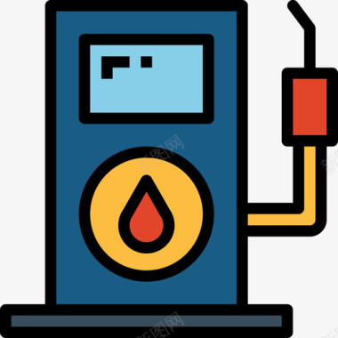 高考加油加油站能源21线性颜色图标图标