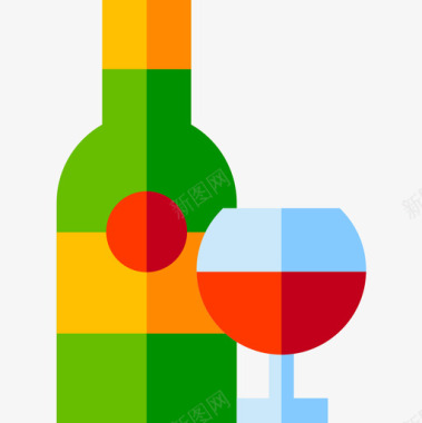 葡萄串葡萄酒圣诞144平淡图标图标