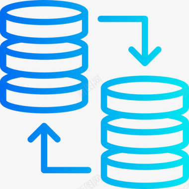 服务器数据和网络6渐变图标图标