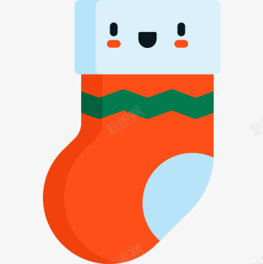 圣诞雪人袜子圣诞165平底图标图标