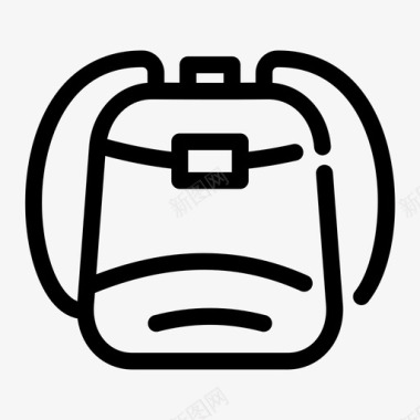 旅游背包背包客旅游图标图标
