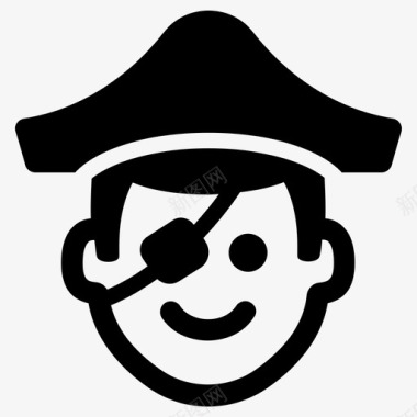海盗表情符号万圣节图标图标