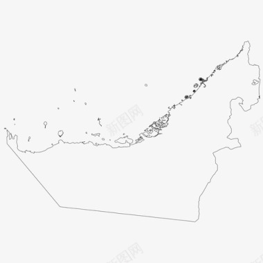 联合收获机阿拉伯联合酋长国边界国家图标图标
