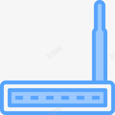 路由器计算机27蓝色图标图标