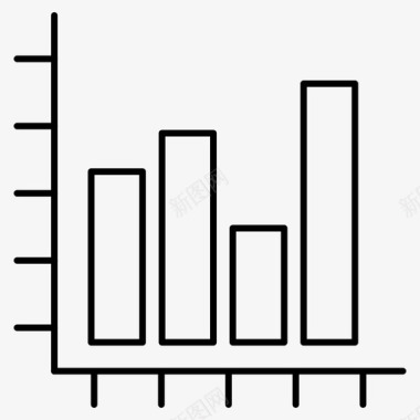 灰色图表图表条形图增长图标图标