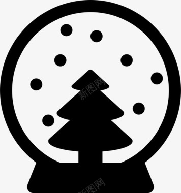 庆祝圣诞节雪球饰品圣诞节图标图标