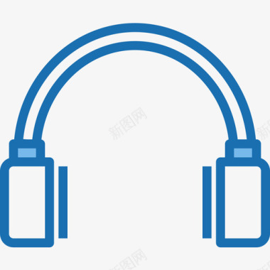 耳机电脑26蓝色图标图标