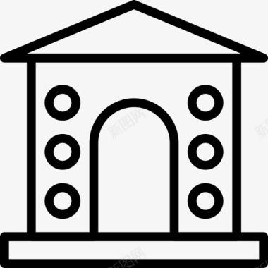 拱门建筑庄园图标图标