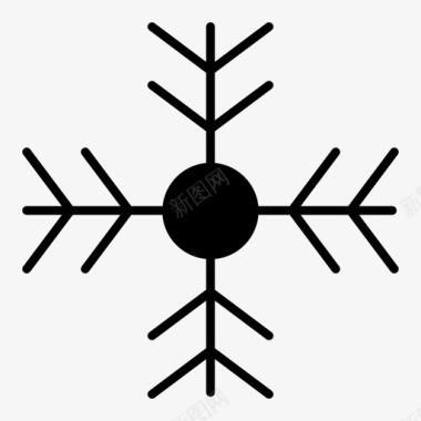 冬天的标志寒冷的雪花寒冷的节日图标图标