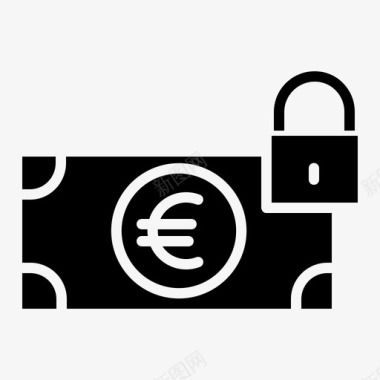 欧元图标欧元锁钱图标图标