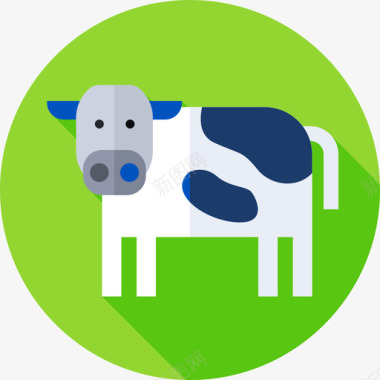 平坦奶牛荷兰13平坦图标图标