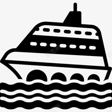 邮轮轮船运输图标图标
