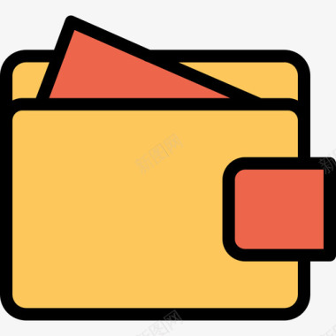 钱包医生商店5直线颜色橙色图标图标