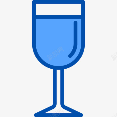 葡萄酒食品和饮料8蓝色图标图标