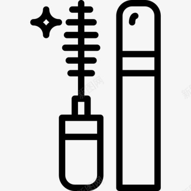 涂睫毛睫毛膏美容54直线型图标图标