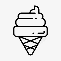 春天的冰淇淋冰淇淋冰淇淋蛋卷春天图标高清图片