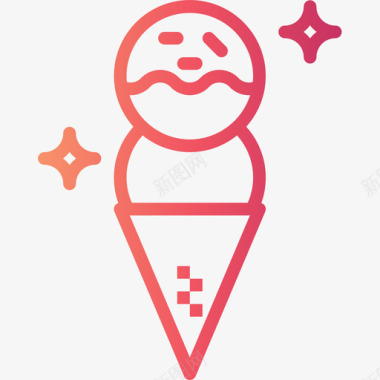 冰淇淋音乐节33渐变图标图标