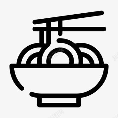 面条碗瓷器图标图标