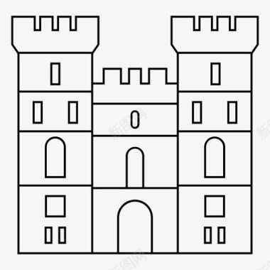 温莎城堡伯克希尔维拉英国图标图标