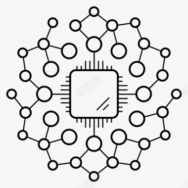 大数据技术大数据几何图标图标