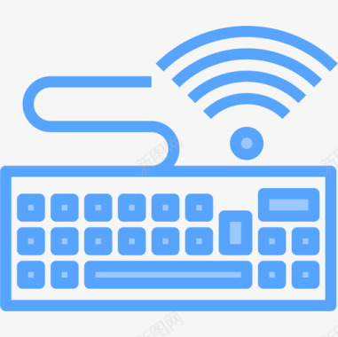 键盘计算机设备5蓝色图标图标