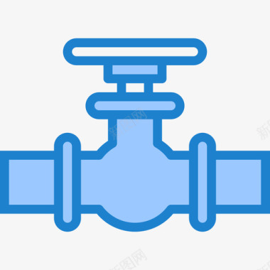 方块10阀门管道工工具10蓝色图标图标