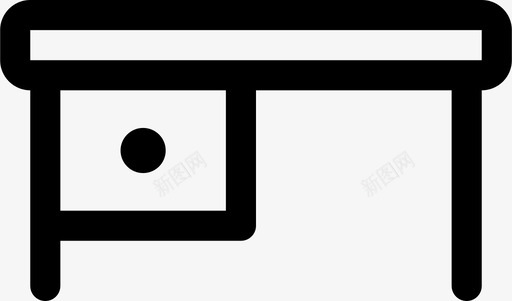 桌子抽屉工作图标图标