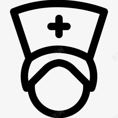 护士医生帽子图标图标