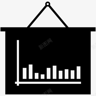 黑板学校开学统计柱状图黑板图标图标