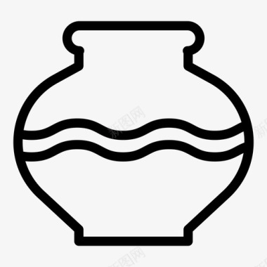 花瓶陶瓷壶图标图标
