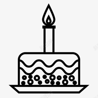生日蛋糕仪式生日快乐图标图标