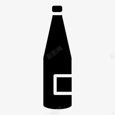 冰镇冷饮瓶饮料冷饮图标图标