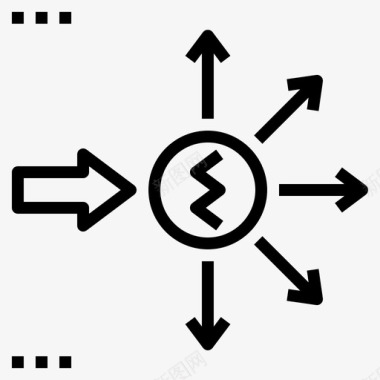 变量扩张折射图标图标