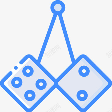 两个骰子骰子赌博20蓝色图标图标
