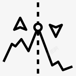上涨下跌股票下跌投资图标高清图片