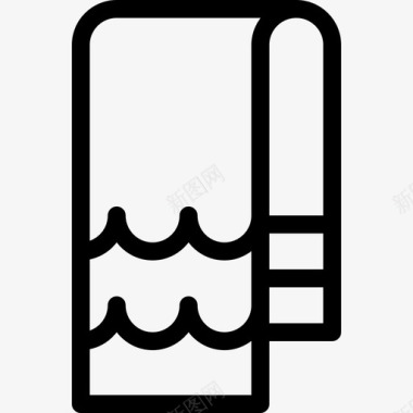 毛巾游泳5直纹图标图标