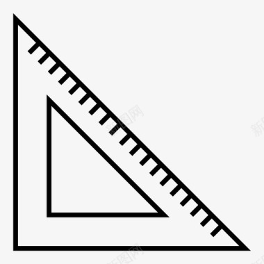 三角尺量具学校图标图标