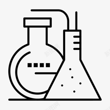 玻璃的瓶子化学品能源玻璃器皿图标图标