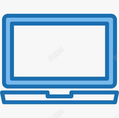 笔记本电脑电脑26蓝色图标图标