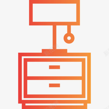 数码家用床头柜家用家具7渐变图标图标