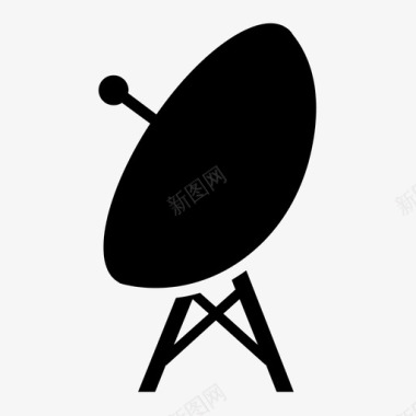 卫星天线无线电无线电接收图标图标
