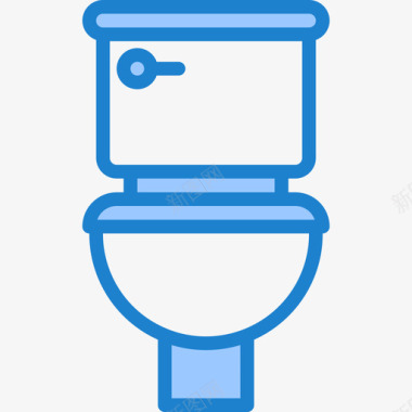 马桶水管工工具10蓝色图标图标
